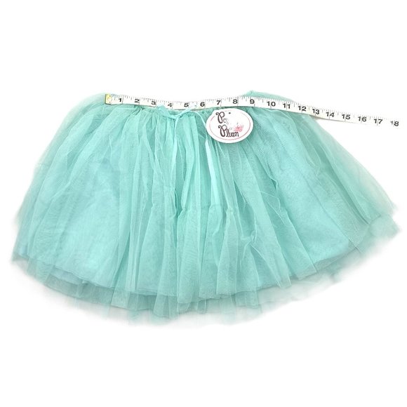 Girl’s Poppy & Plum Light Green Multi-Layer Ballerina Skirt, Size Youth L/XL - Picture 2 of 10